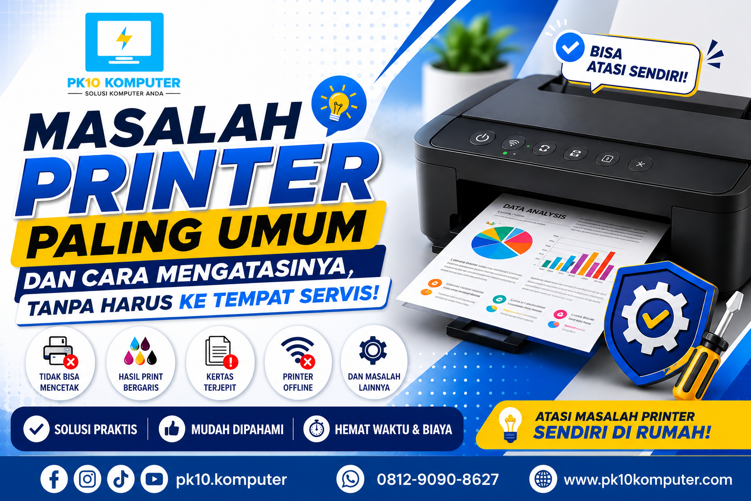 Masalah Printer Paling Umum dan Cara Mengatasinya Tanpa Harus ke Tempat Servis