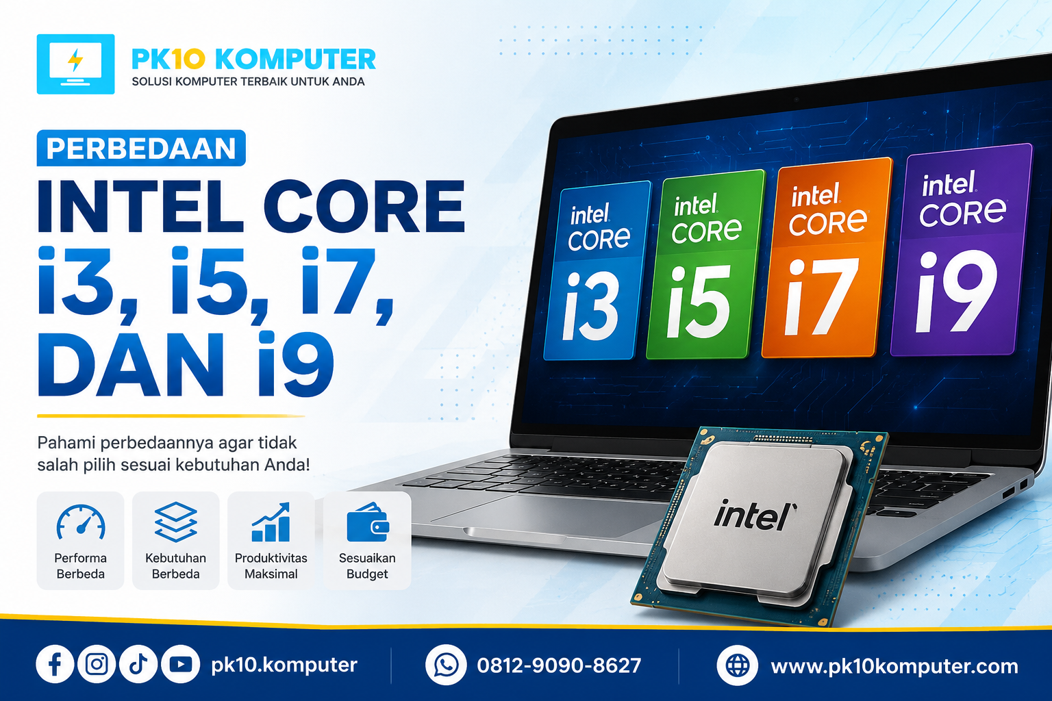Perbedaan Intel Core i3, i5, i7, dan i9 pada Laptop Jangan Salah Pilih Sebelum Membeli