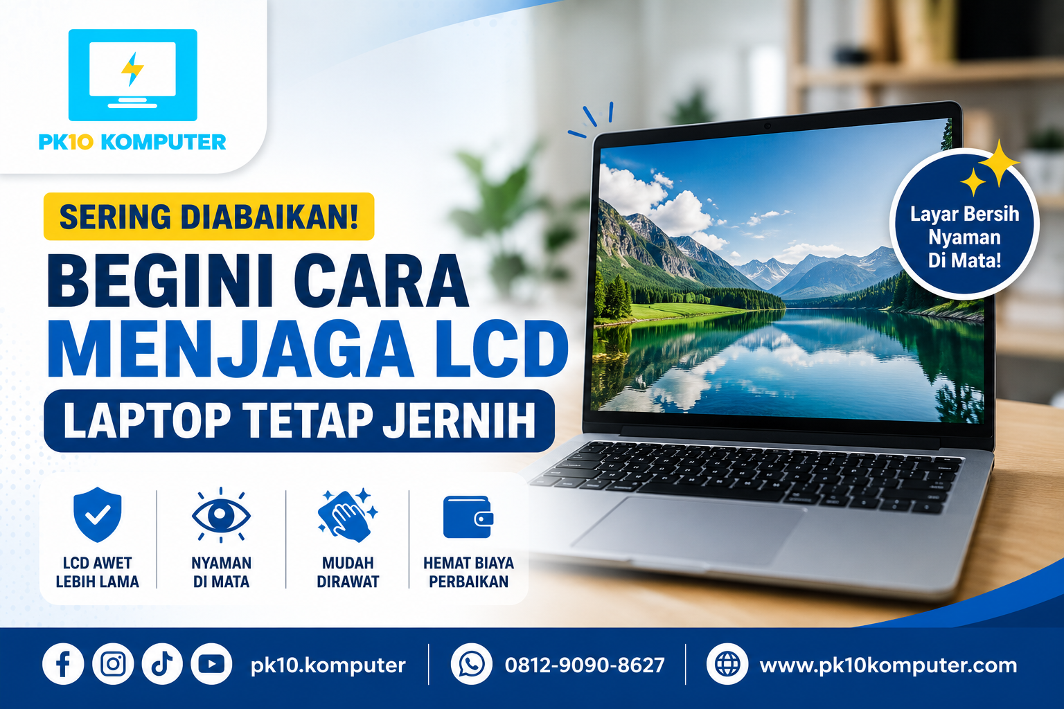 Sering Diabaikan! Begini Cara Menjaga LCD Laptop Tetap Jernih