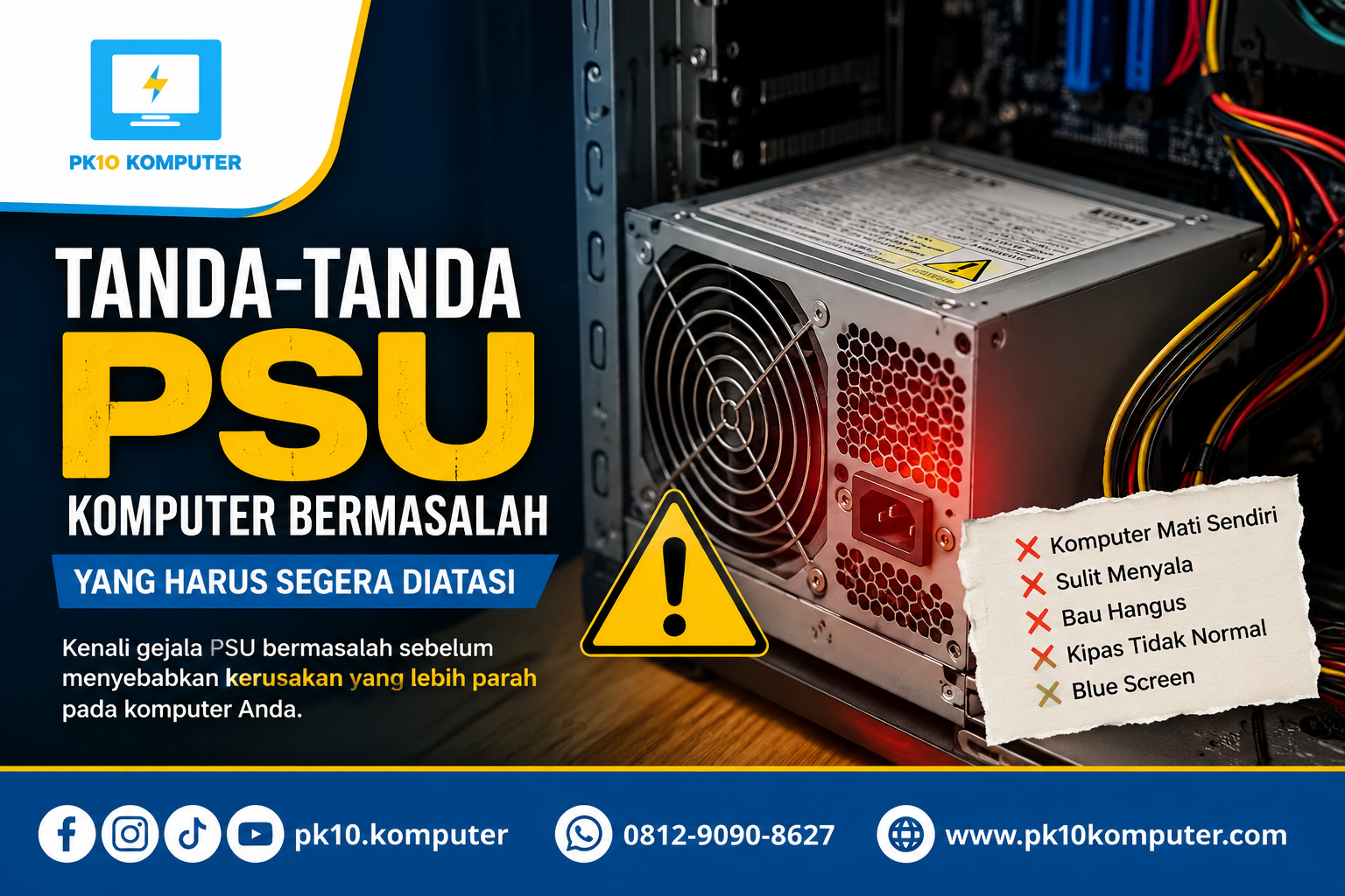 Tanda-Tanda PSU Komputer Bermasalah yang Harus Segera Diatasi
