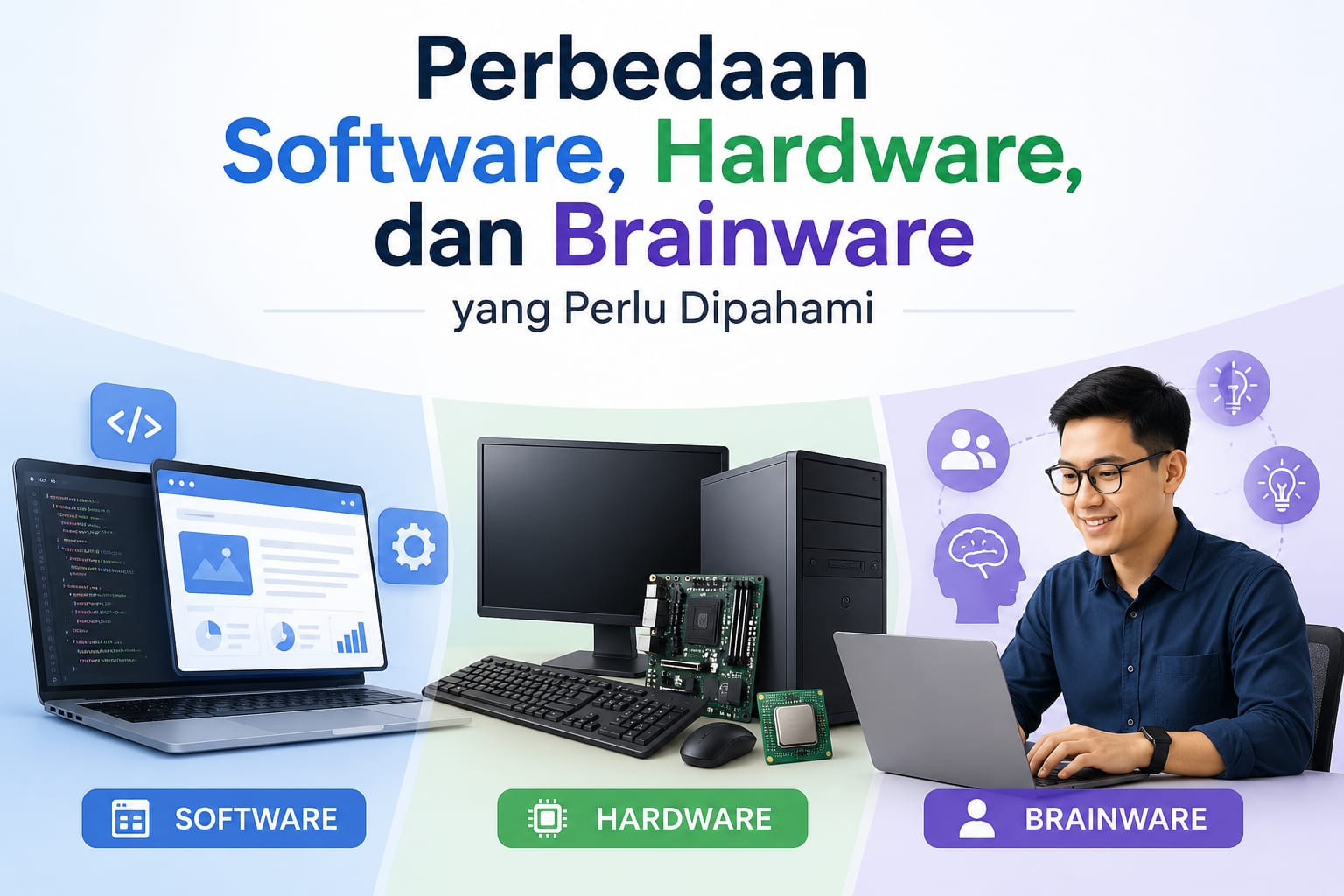 Perbedaan Software Hardware dan Brainware yang Perlu Dipahami