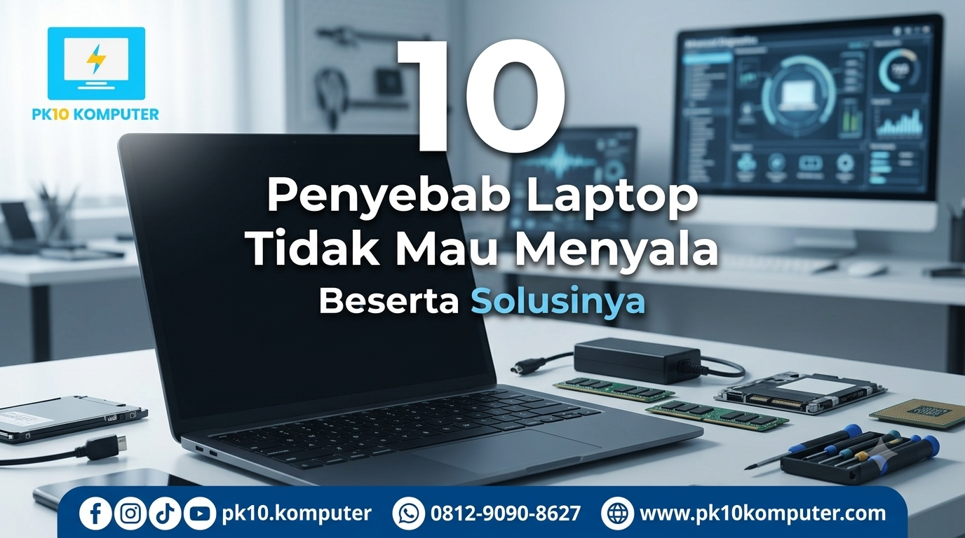 10 Penyebab Laptop Tidak Mau Menyala Beserta Solusinya