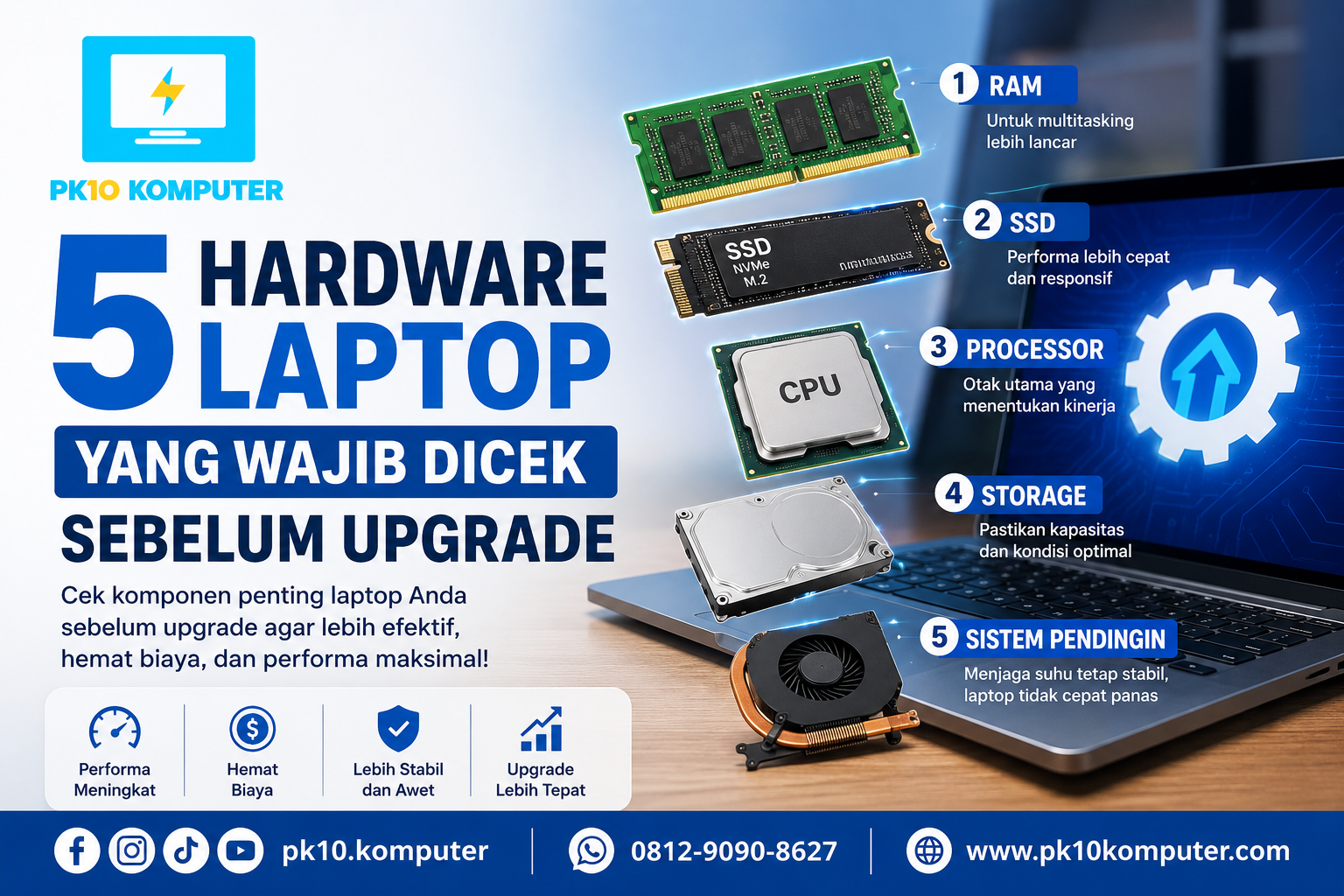 5 Hardware Laptop yang Wajib Dicek Sebelum Upgrade