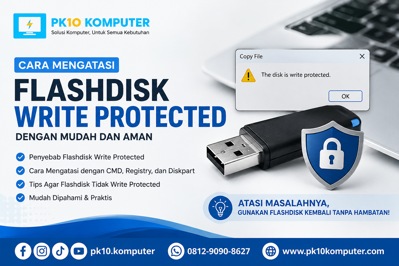Cara Mengatasi Flashdisk Write Protected dengan Mudah