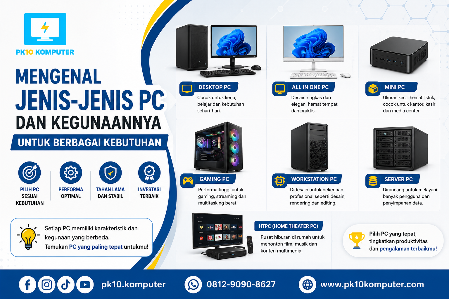 Mengenal Jenis-Jenis PC dan Kegunaannya untuk Berbagai Kebutuhan