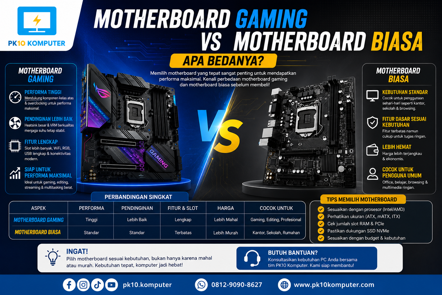 Motherboard Gaming vs Motherboard Biasa Apa Bedanya