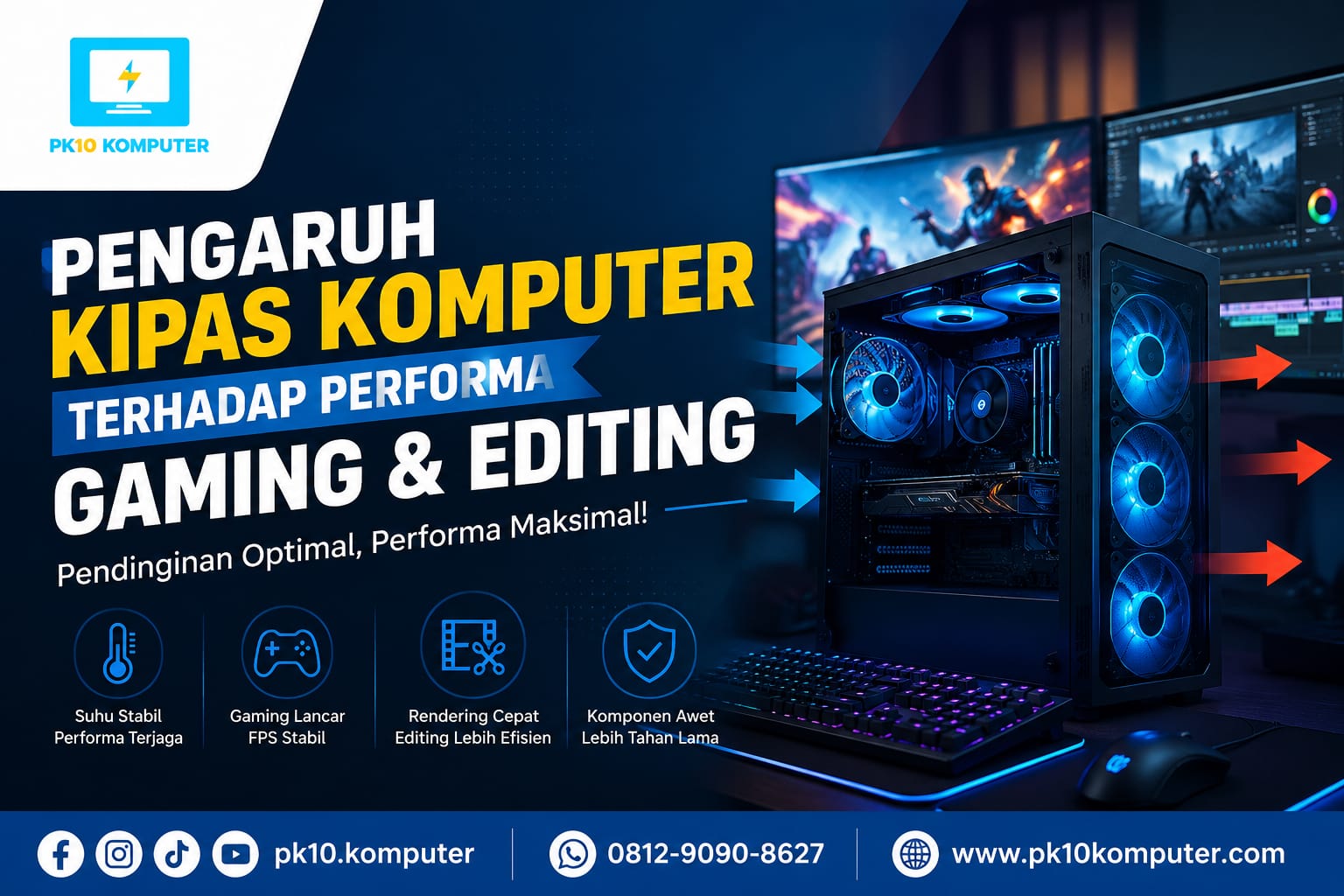 Pengaruh Kipas Komputer terhadap Performa Gaming dan Editing