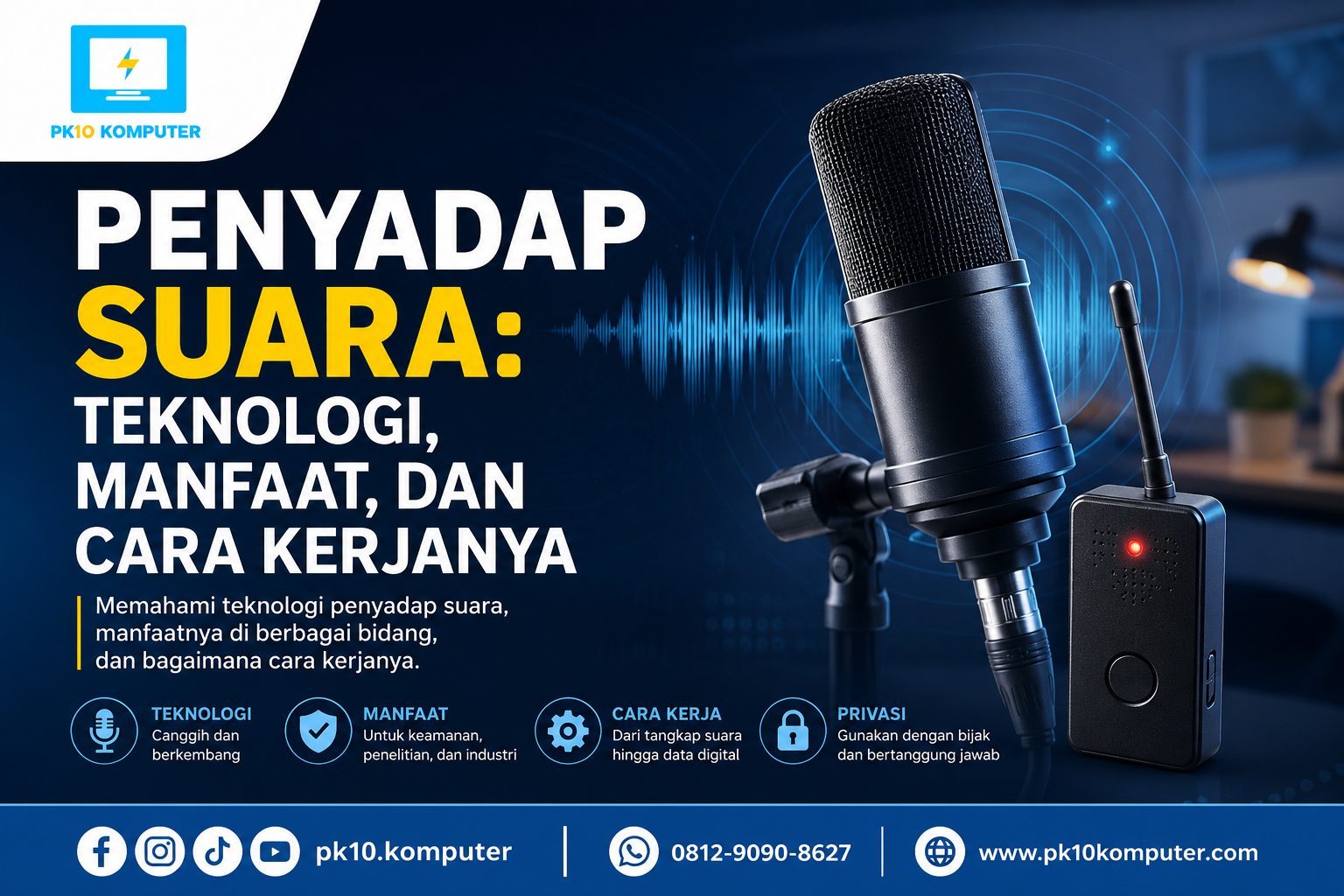 Penyadap Suara Teknologi, Manfaat, dan Cara Kerjanya