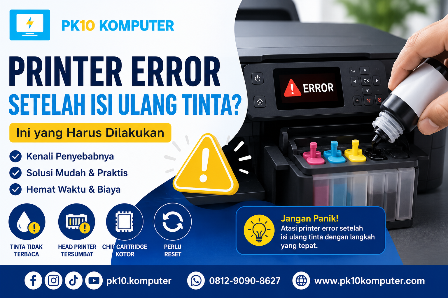 Printer Error Setelah Isi Ulang Tinta Ini yang Harus Dilakukan