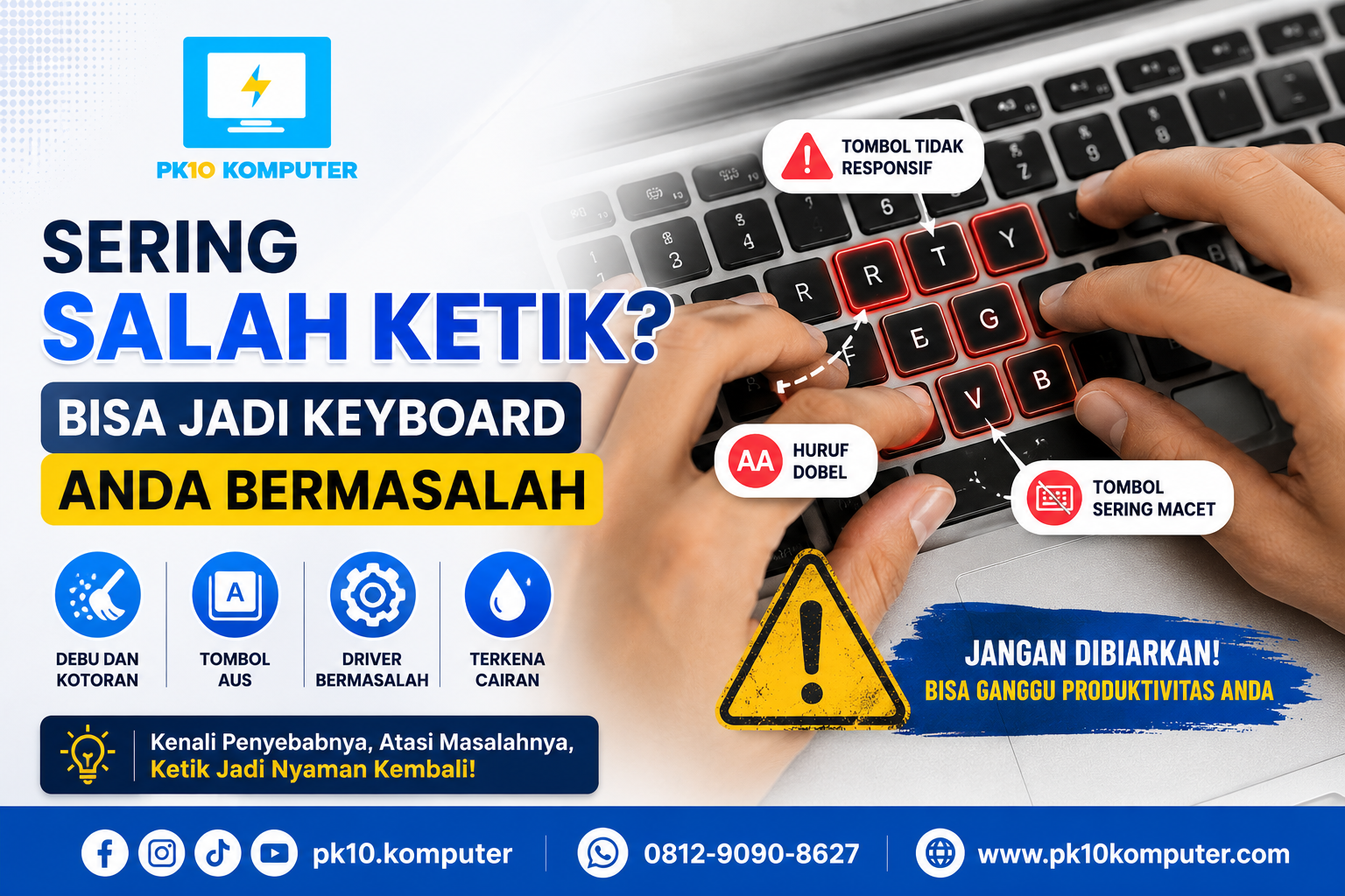 Sering Salah Ketik Bisa Jadi Keyboard Anda Bermasalah