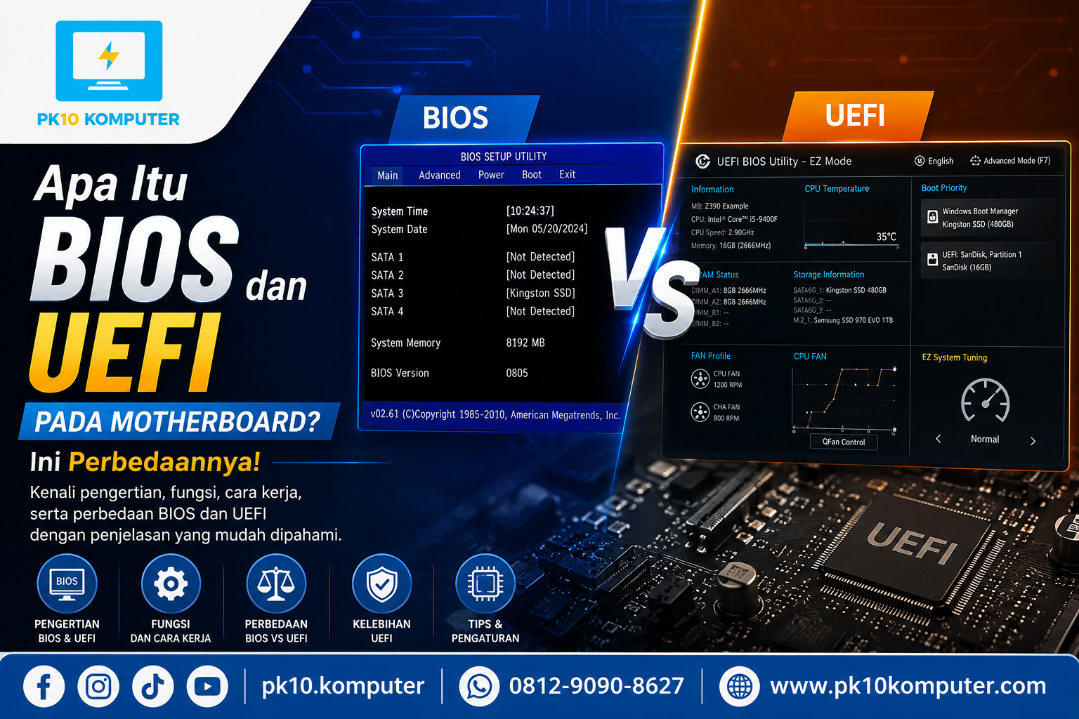 Apa Itu BIOS dan UEFI pada Motherboard Ini Perbedaannya