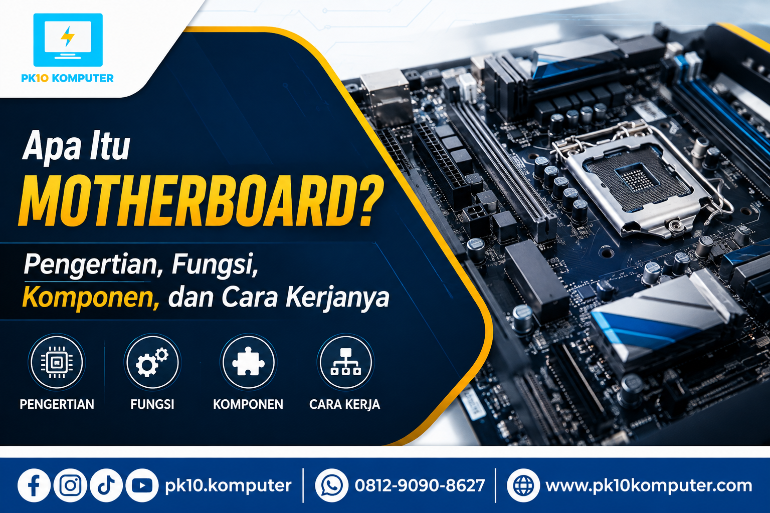 Apa Itu Motherboard Fungsi, Komponen, dan Cara Kerjanya