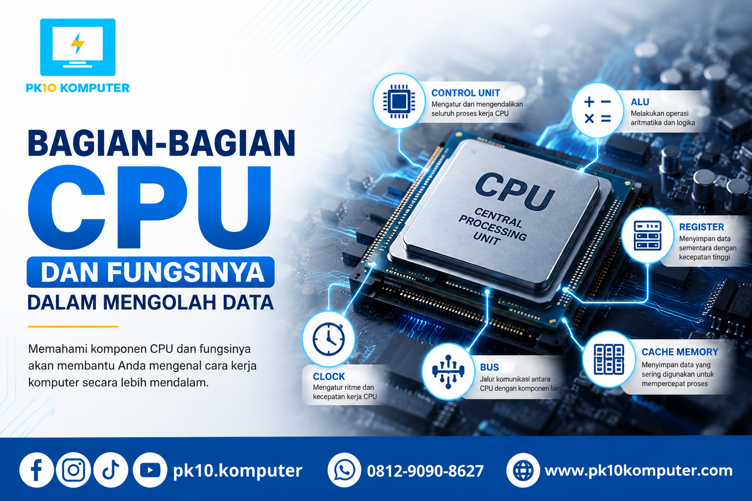 Bagian-Bagian CPU dan Fungsinya dalam Mengolah Data