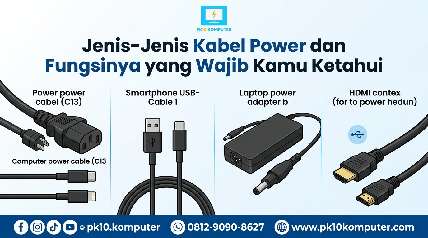 Jenis-Jenis Kabel Power dan Fungsinya yang Wajib Kamu Ketahui
