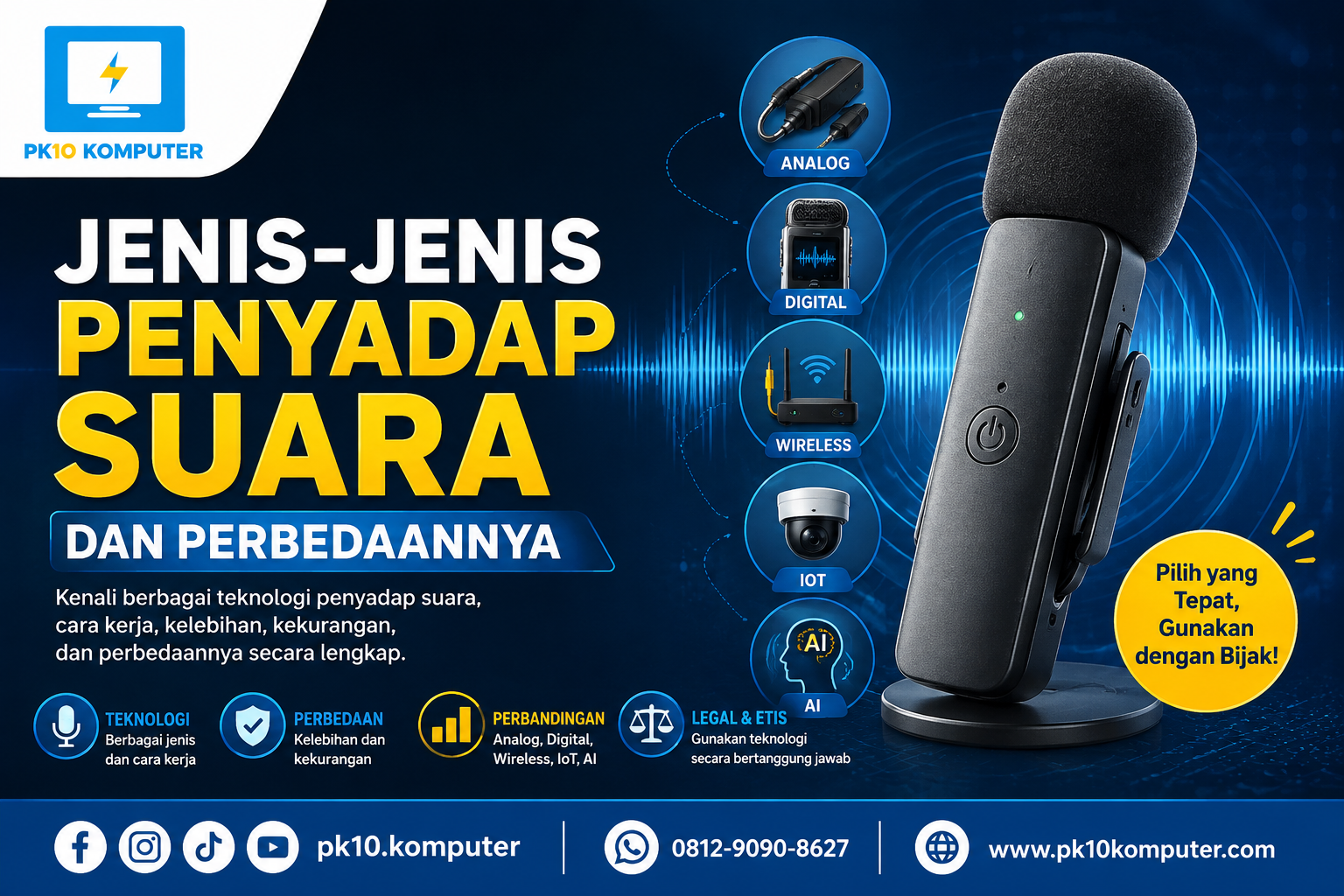 Jenis-Jenis Penyadap Suara dan Perbedaannya Lengkap