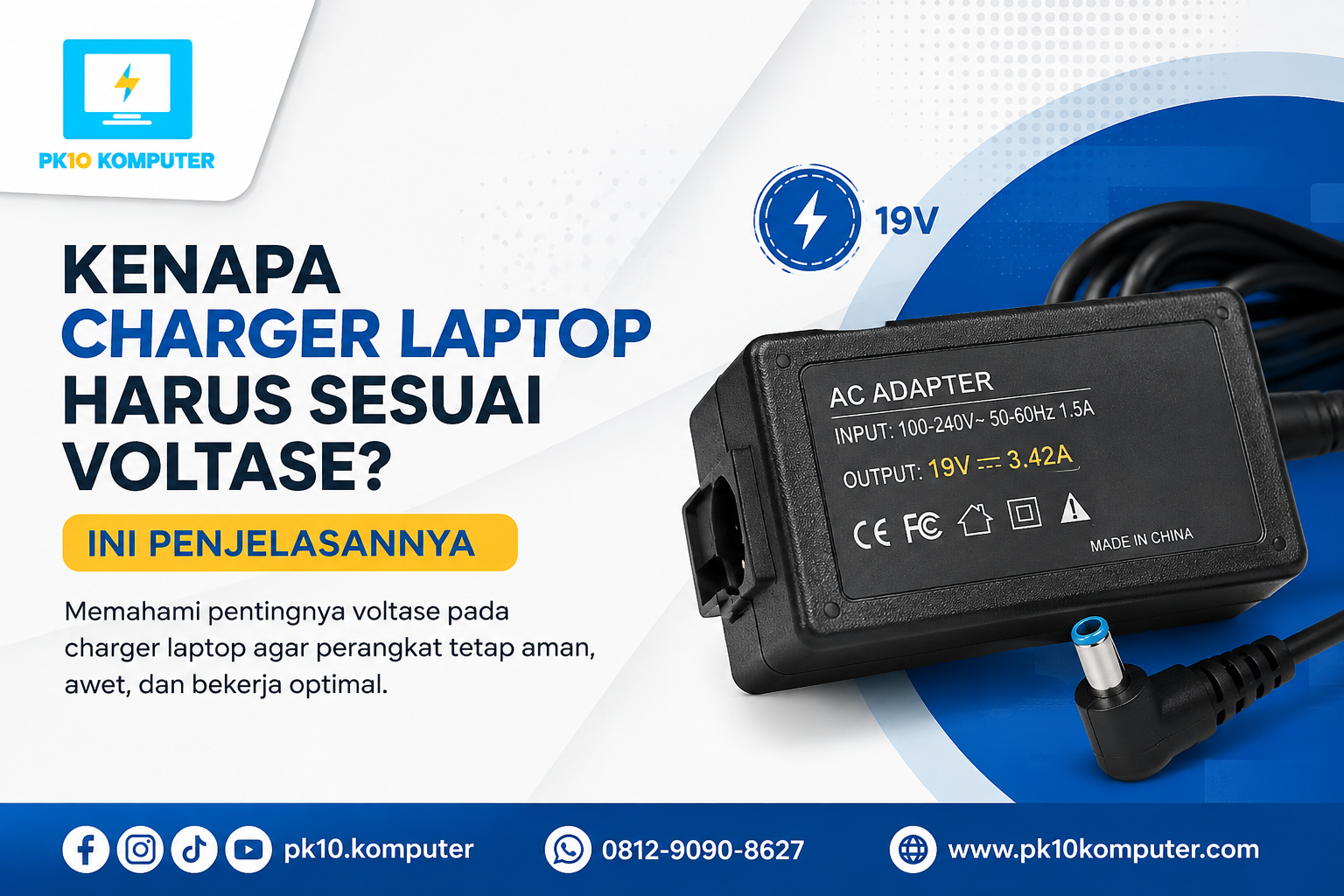 Kenapa Charger Laptop Harus Sesuai Voltase Ini Penjelasannya