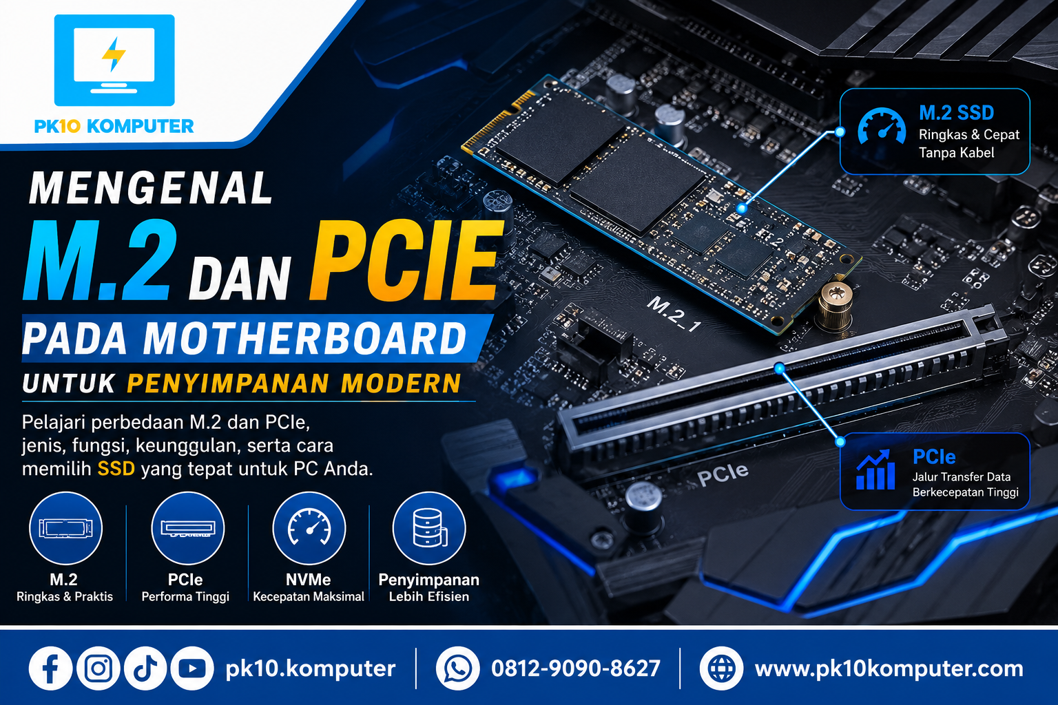Mengenal M.2 dan PCIe pada Motherboard untuk Penyimpanan Modern