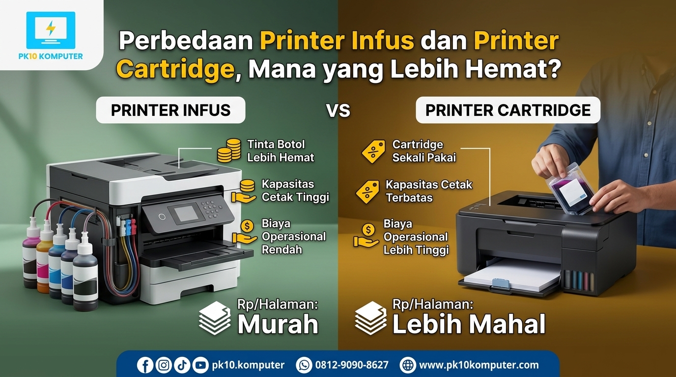 Perbedaan Infus Printer dan Cartridge Printer, Mana yang Lebih Hemat