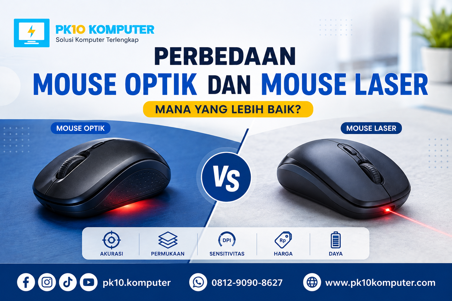 Perbedaan Mouse Optik dan Mouse Laser, Mana yang Lebih Baik