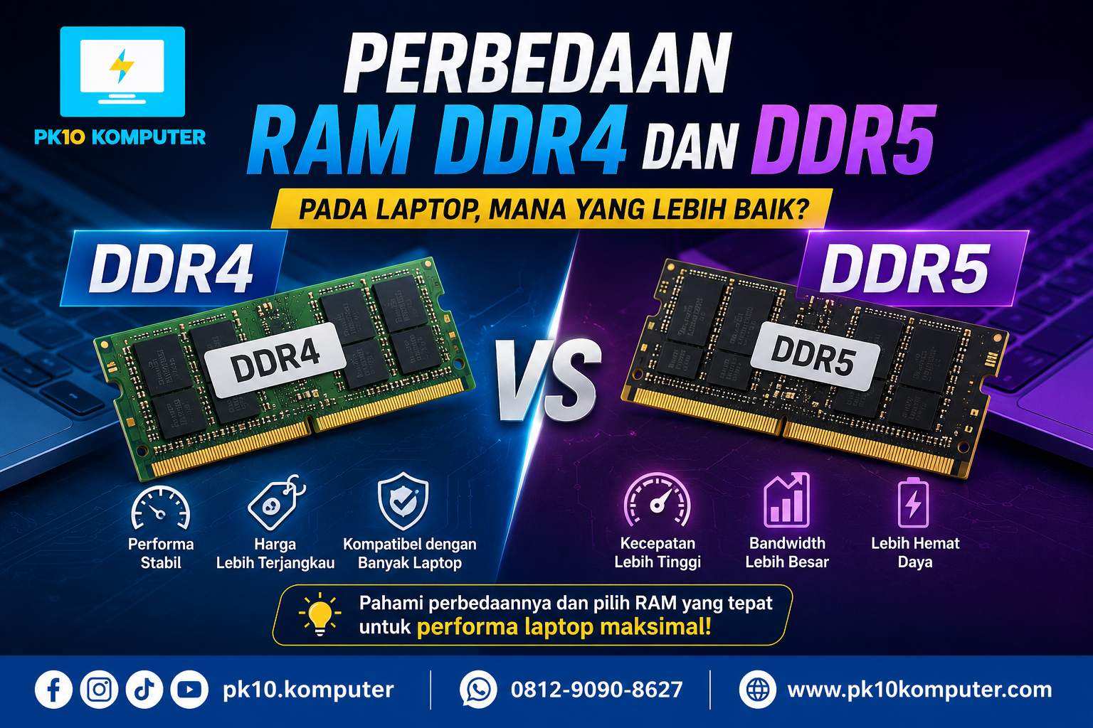 Perbedaan RAM DDR4 dan DDR5 pada Laptop, Mana yang Lebih Baik