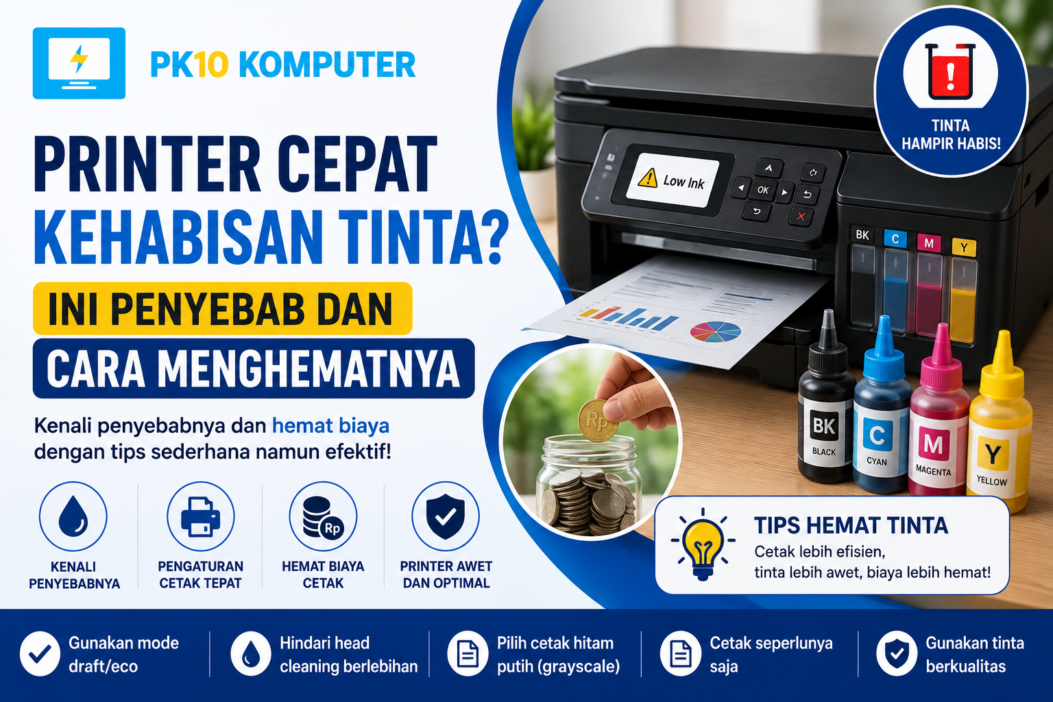 Printer Cepat Kehabisan Tinta Ini Penyebab dan Cara Menghematnya