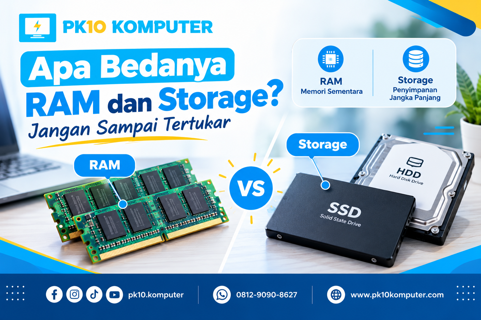 Apa Bedanya RAM dan Storage Jangan Sampai Tertukar