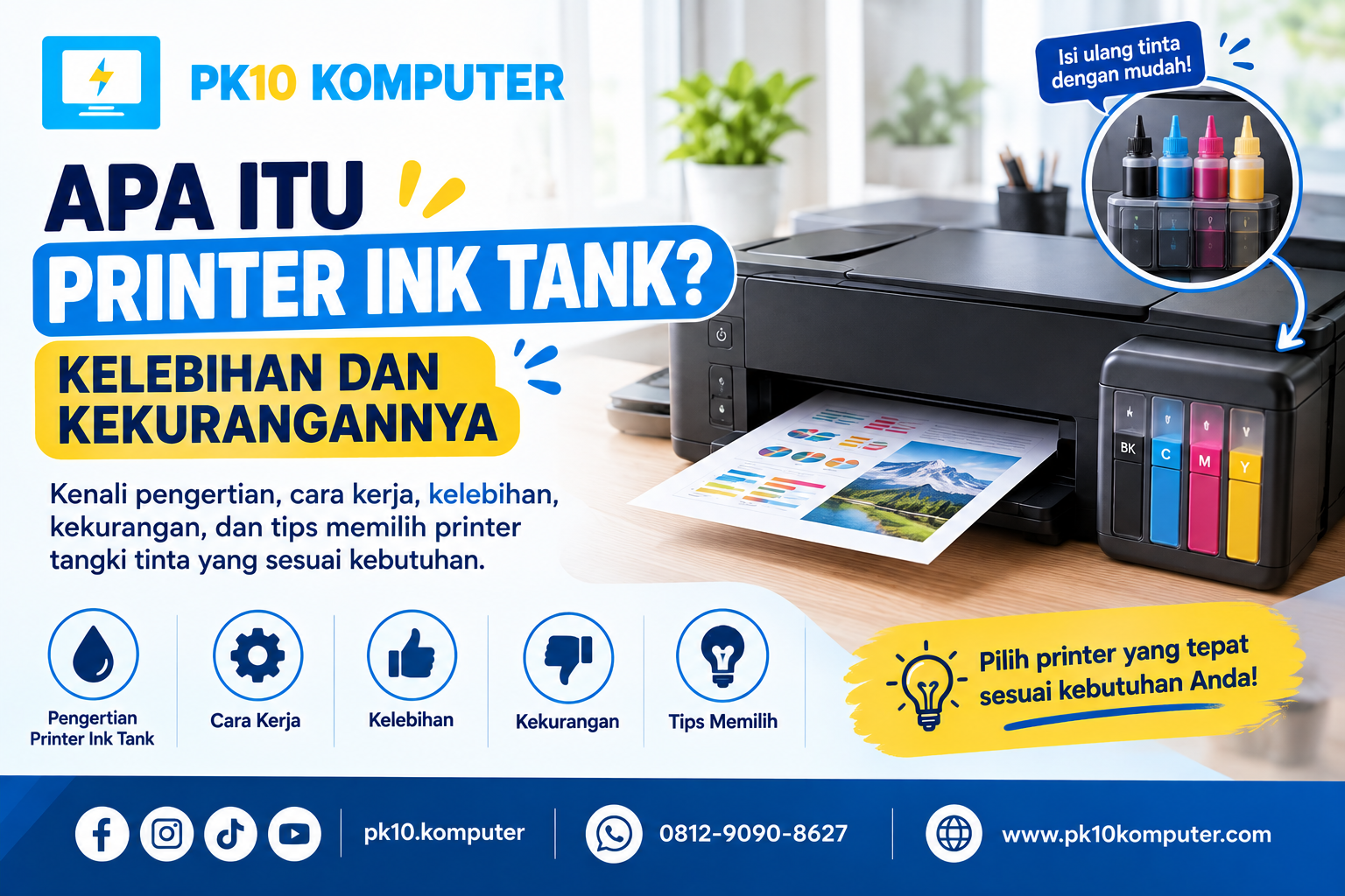 Apa Itu Printer Ink Tank Kelebihan dan Kekurangannya