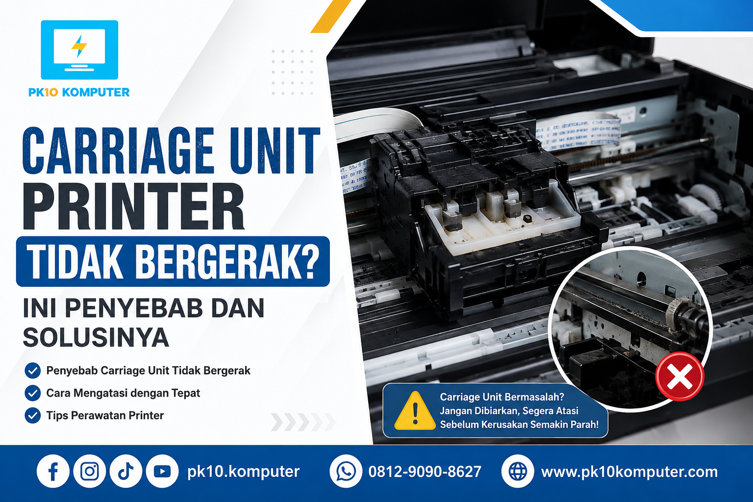 Carriage Unit Printer Tidak Bergerak Ini Penyebab dan Solusinya