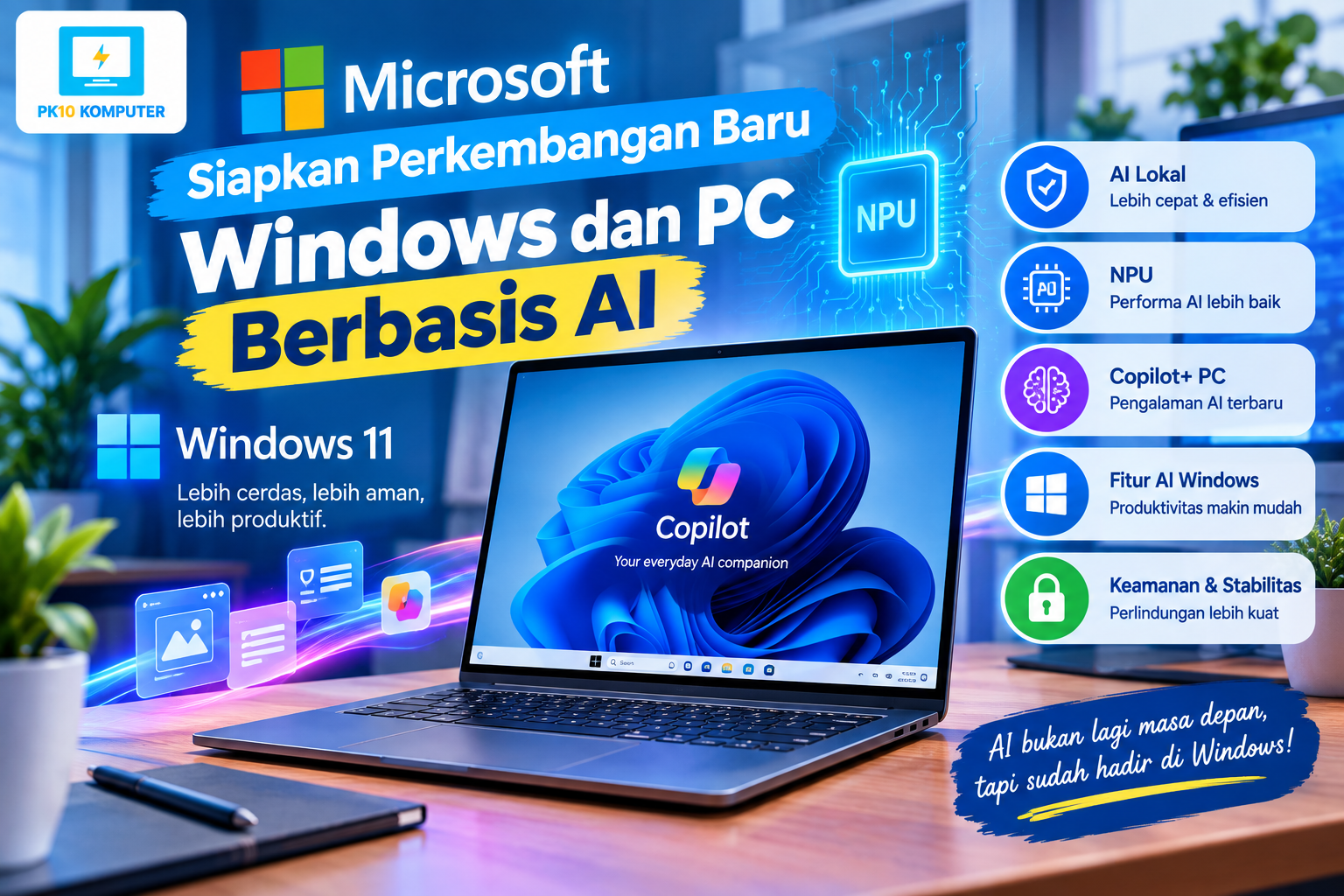 Microsoft Windows dan PC berbasis AI dengan teknologi NPU