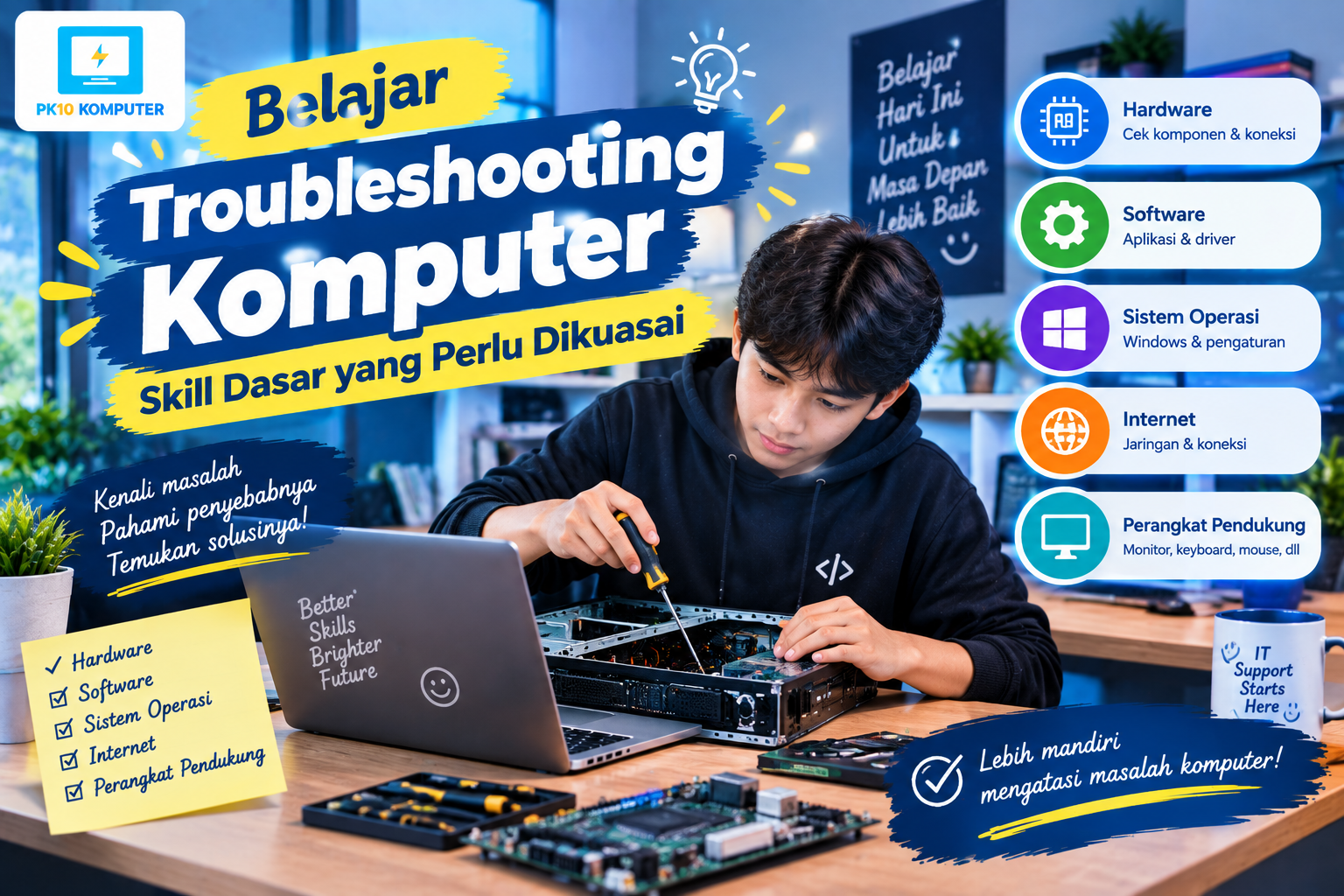 Belajar troubleshooting komputer untuk pemula dan skill dasar komputer