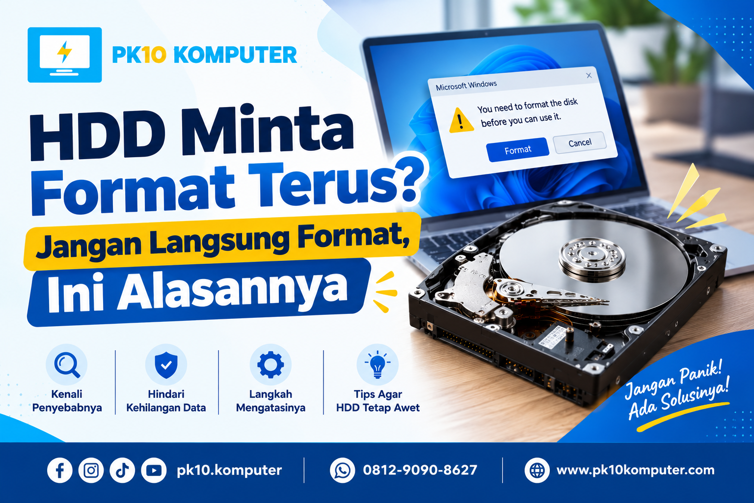 HDD Minta Format Terus Jangan Langsung Format, Ini Alasannya