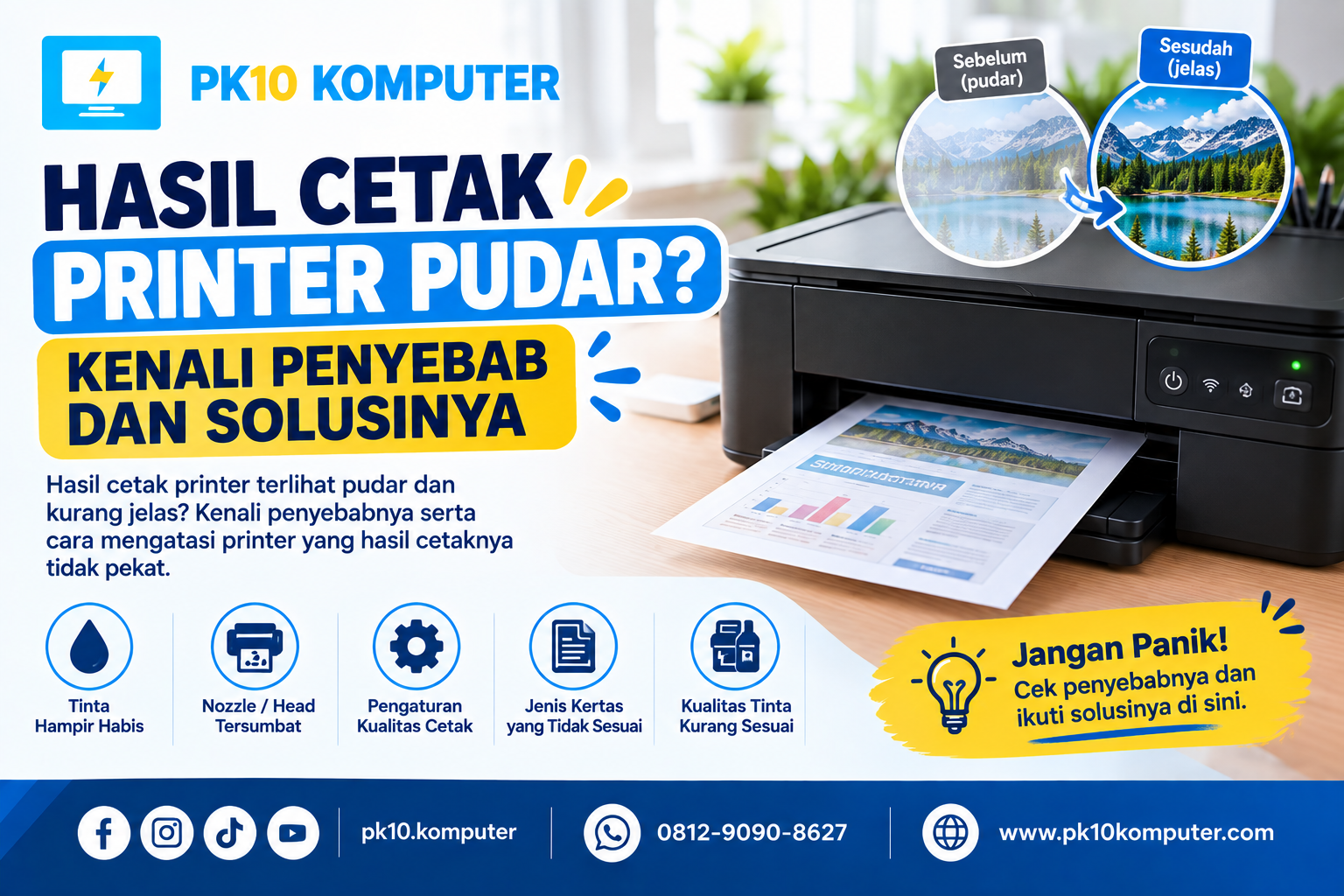 Hasil Cetak Printer Pudar Kenali Penyebab dan Solusinya