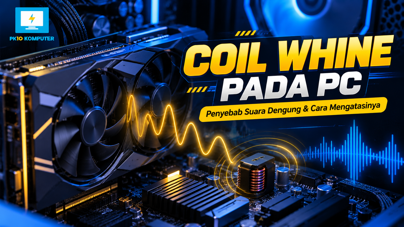 Coil whine pada PC gaming dengan kartu grafis dan komponen motherboard