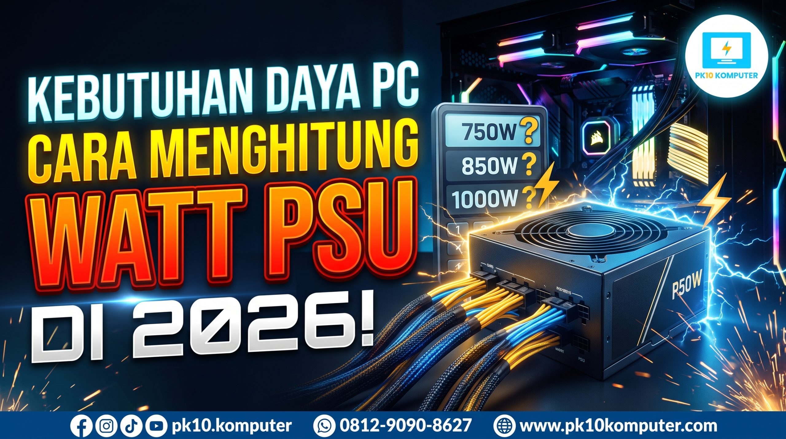 Kebutuhan Daya PC Cara Menghitung Watt PSU di 2026.