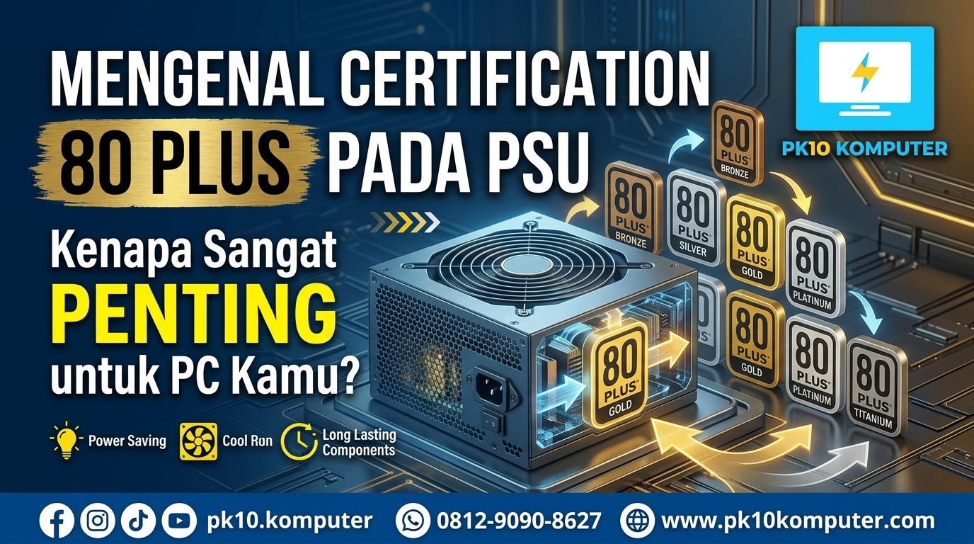 Mengenal Sertifikasi 80 Plus pada PSU Kenapa Sangat Penting untuk PC Kamu