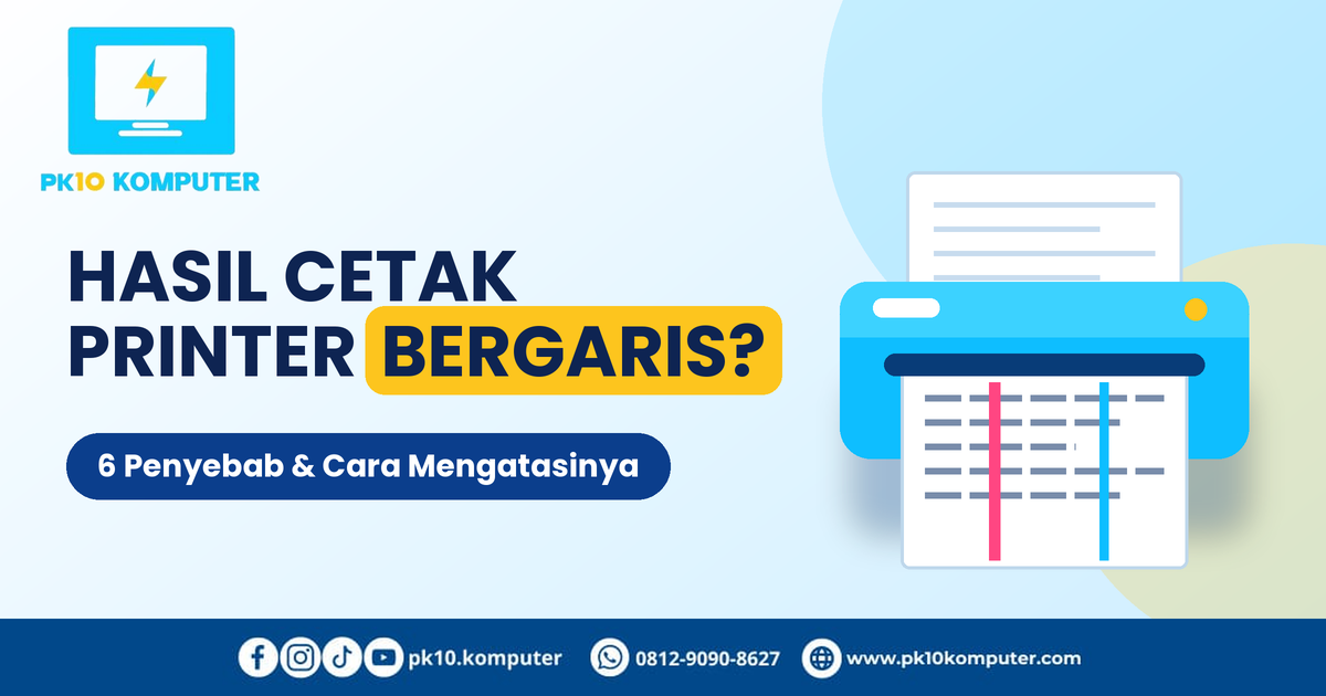 contoh hasil cetak printer bergaris