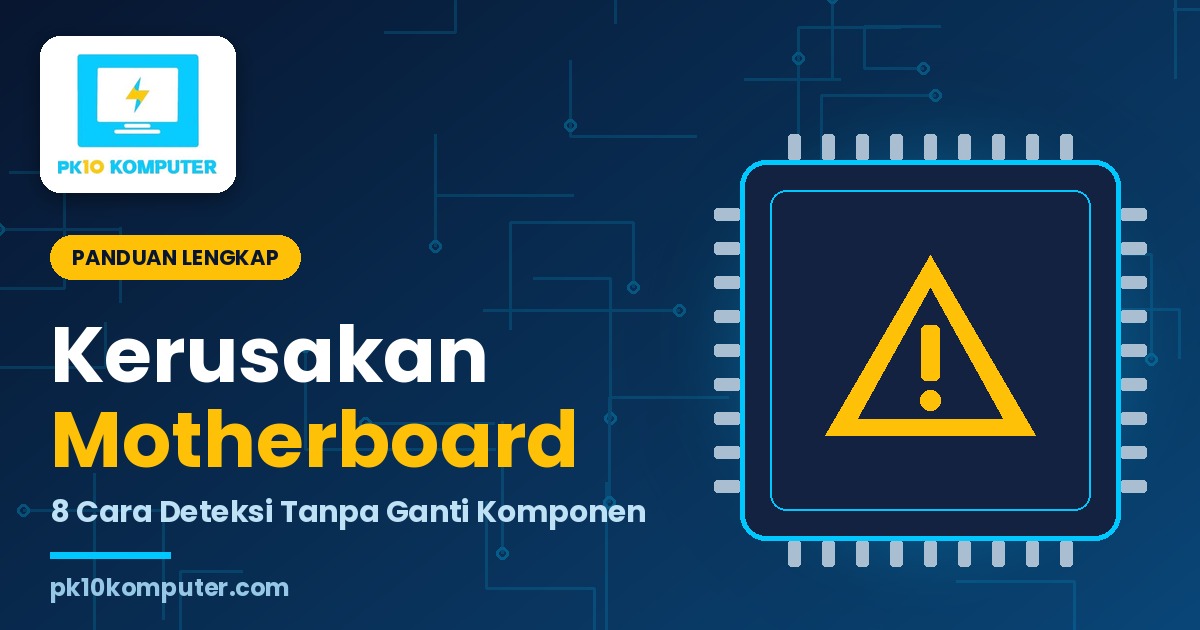 kerusakan motherboard: 8 cara deteksi tanpa ganti komponen