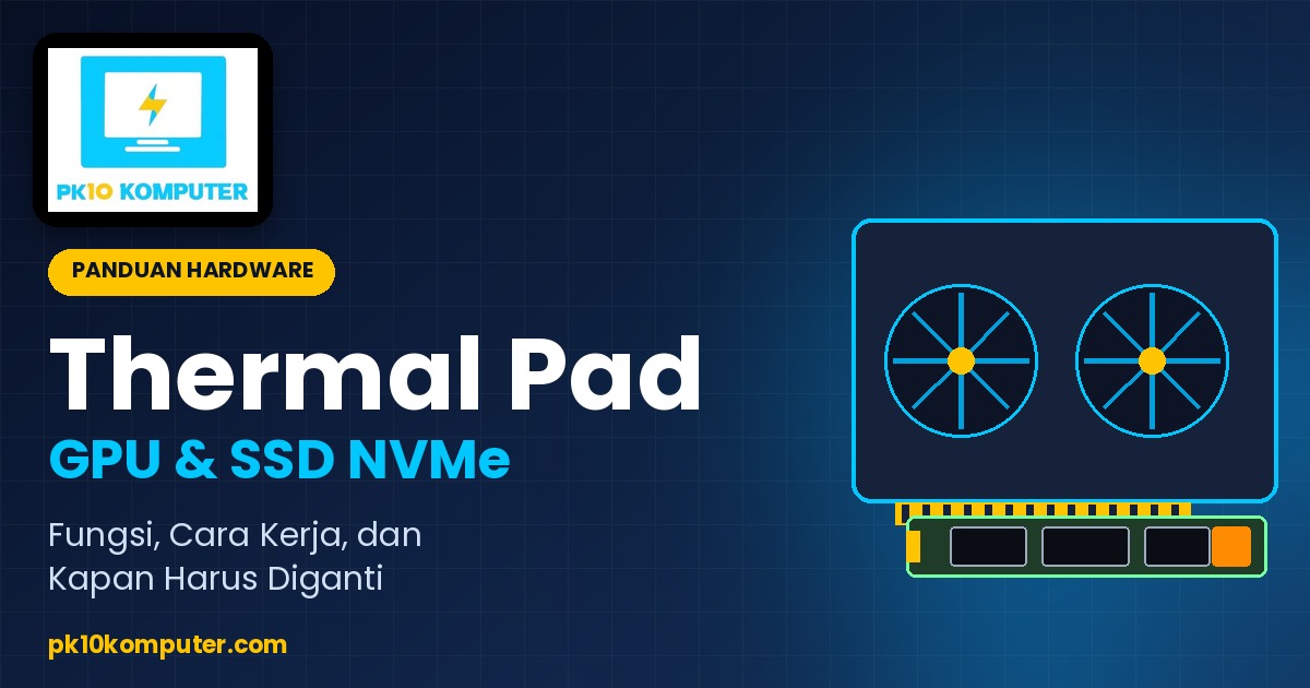 Thermal pad di VRAM GPU dan SSD NVMe